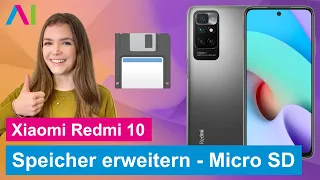 Xiaomi Redmi 10 - Micro-SD-Karte einlegen | Speicher erweitern • 💾 • 📲 • 📈 •