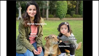 Alia Bhatt with daughter raha kapoor playing with dog in the park! Raha Kapoor is a big girl now