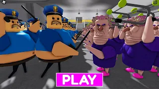 1000 BARRY VS 1000 GRUMPY GRAN in BARRY'S PRISON RUN! OBBY #roblox