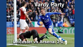 Vardy Party Leicester v Arsenal 3-0