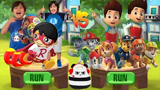 Tag with Ryan vs PAW Patrol Super Ryder Runner - Mystery Surprise Egg - All Characters Unlocked