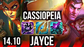 CASSIOPEIA vs JAYCE (TOP) | 12/0/7, Legendary, 600+ games | BR Master | 14.10