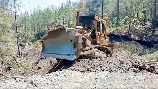 Dozer in Landslide 2.PART|Refilling Collapsed Forest Road|#komatsu #liebherr #caterpillar #bulldozer