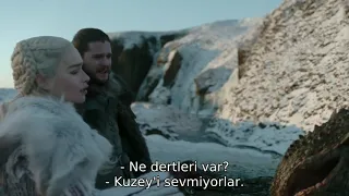 Game of Thrones S8/E1 | John Snow and Daenerys kiss scene | Türkçe dublaj altyazılı