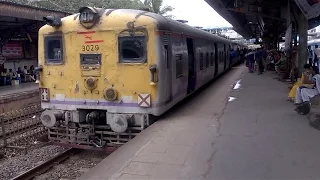 Old Retrofiited EMU, Borivali- Churchgate slow local train pulls out of Malad