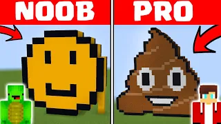Minecraft NOOB vs PRO: EMOJI HOUSE CHALLENGE - Mikey Maizen and JJ (Maizen Parody)