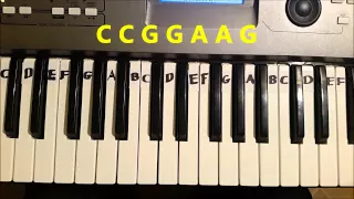 How To Play ABC Alphabet Song. Easy Piano Keyboard Tutorial