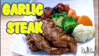 How To Make Garlic Pan Fry Beef Steak (Jamaican Chef) | Recipes By Chef Ricardo