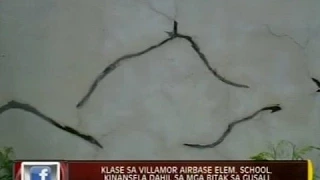 24 Oras: Klase sa Villamor Airbase Elem. School, kinansela dahil sa mga bitak sa gusali