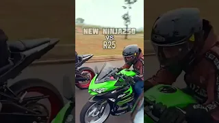 new NINJA250 vs R25 Race joke