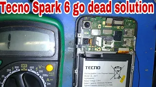 Tecno dead solution | tecno Spark 6 go full short problem | tecno Spark 6 water damage dead