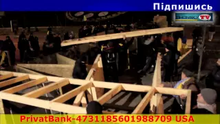 Майдан строит баррикады Киев 01 12 2013 " Канал TihonskyTV"