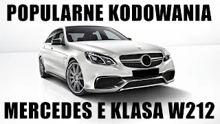 Popularne kodowania Mercedes E klasa W212