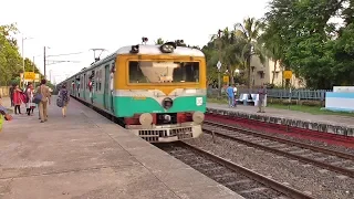 New Colored EMU Local Train Arriving and Departing Balagarh Railway Station