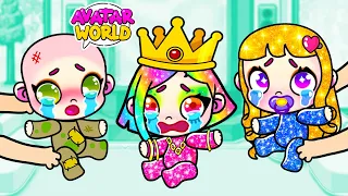 Triplets Were Separated At Birth in Avatar World! Poor Sister vs Rich Sister Toca Life World