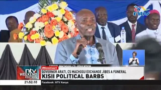 Governor Arati, CS Machogu exchange jibes at funeral