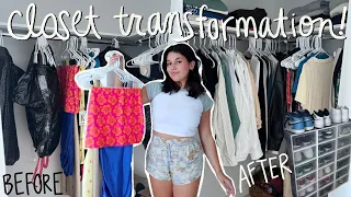 organizing my walk in closet + epic transformation *MOVING VLOG 5*