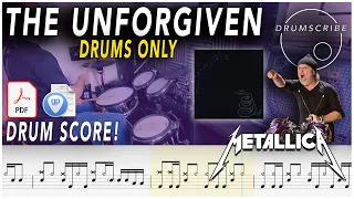 The Unforgiven (DRUMS ONLY) - Metallica | Drum SCORE Sheet Music Play-Along | DRUMSCRIBE