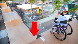 INSANE WHEELCHAIR TRICKS ON MEGA RAMP!!!