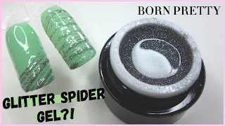 SPIDER GEL NAIL ART 🌟 | REFLECTIVE GLITTER SPIDER GEL BY BORN PRETTY