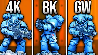 Comparing 2k vs 4k vs 8k 3D Printed Space Marines to Games Workshop