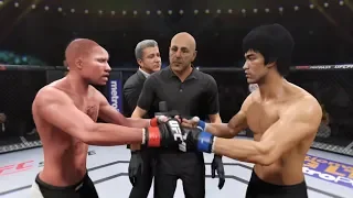 Oleg Mongol vs. Bruce Lee (EA sports UFC 2) - CPU vs. CPU - Crazy UFC 👊🤪