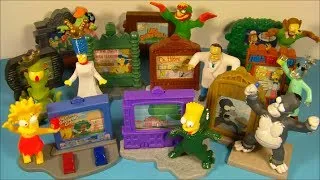 2002 THE SIMPSONS CREEPY CLASSIC'S SET OF 10 BURGER KING FULL COLLECTION VIDEO REVIEW