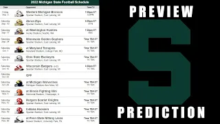 MICHIGAN STATE SPARTANS 2022 GAME BY GAME PREDICTION & PREVIEW | COLLEGE FOOTBALL