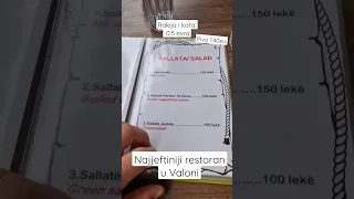 Cheapest restaurant in Vlore,Albania 2023