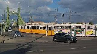 Villamosok a Szabadság Hídnál (Gellért Tér)