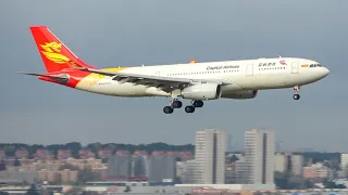 (4K) 10+ minutes of plane spotting at Madrid airport | A340, 787, A330, Cubana IL-96, etc.
