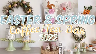 Decorate Easter & Spring With Me 2022! Easter Coffee/Tea Bar #easter2022 #coffeebar #eastercoffeebar