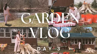 planting seeds in my pjs, reflecting on life, juicing by the woodshed - garden vlog 3