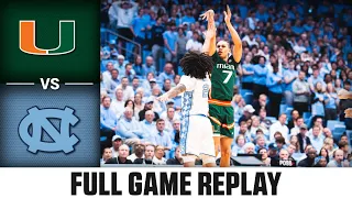 Miami vs. North Carolina Full Game Replay | 2023-24 ACC Men's Basketball