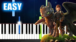 How To Train Your Dragon - Where No One Goes - EASY Piano Tutorial