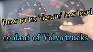 How to fix 'derate' low level coolant of Volvo trucks #trucks #volvotrucks