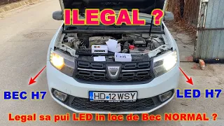 Este legal sa pui LED in loc de bec normal la masina ?