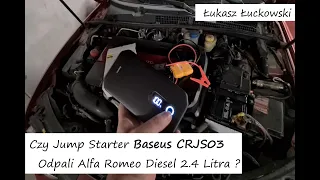 Czy Jump Starter Baseus CRJS03 Odpali Alfa Romeo Diesel 2.4 Litra ? | Rzut Oka