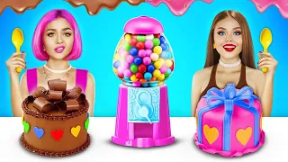 Bubble Gum VS Chocolate Food Challenge! Bubble Gum Blowing & Giant Hubba Bubba by RATATA BRILLIANT