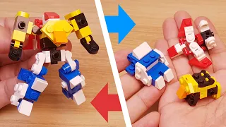 Micro LEGO brick combiner transformer mech - WildMan  #lego #MOC #mech #liveman