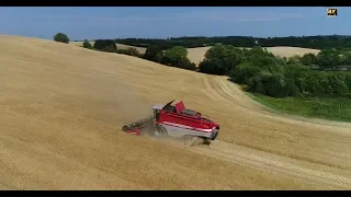 21 ha barley harvest Massey Ferguson Hybrid drone