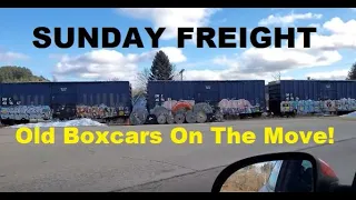 Lots Of Old Box Cars Coming Out Of Storage, Are They BACK To A Regular Schedule? #trainvideo #trains