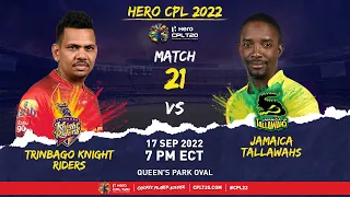 LIVE | Trinbago Knight Riders vs Jamaica Tallawahs | CPL 2022