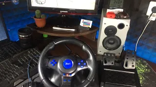 Игровой руль Super Vibration Steering Wheel USB/PC/PS3 Обзор