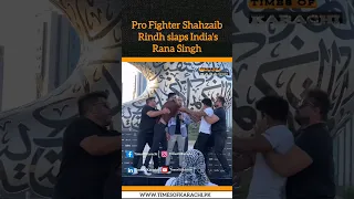 Pakistan Pro Fighter Shahzaib Rindh slaps India's Rana Singh ahead of their clash at Karate Combat