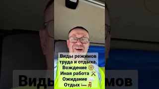 Виды режимов труда и отдыха водителя.