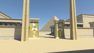 Short animation of ancient egyptian courtyard