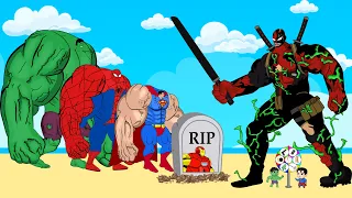 Team Hulk, Iron Man rescue Spiderman From GIANT - DEATHPOOL : Returning from the Dead SECRET - FUNNY