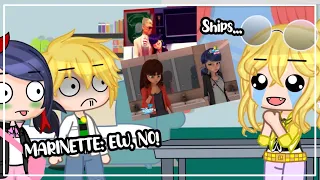 MIRACULOUS LADYBUG REACTS - To cursed ships!? 😯|| [Gacha Club]