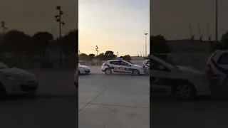 Police car collided